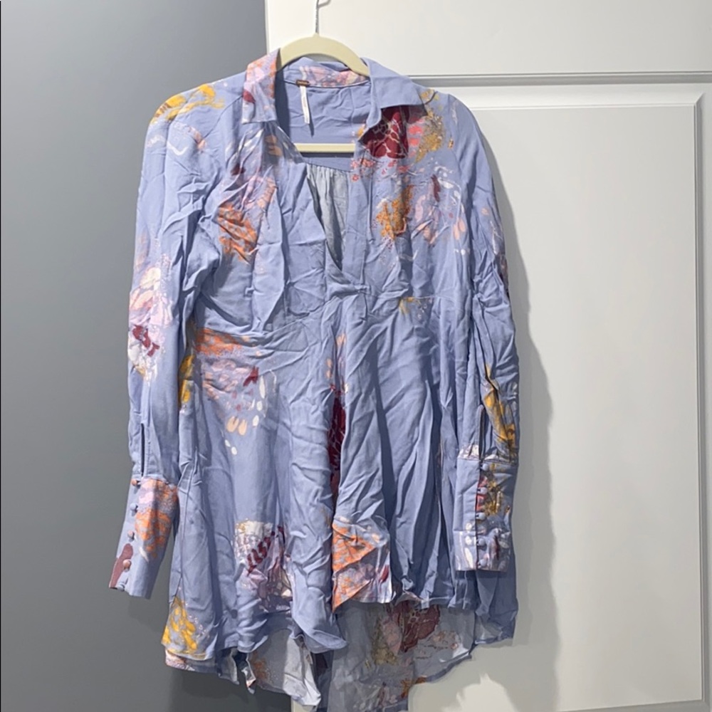 Free People Pattern Shirt Dress